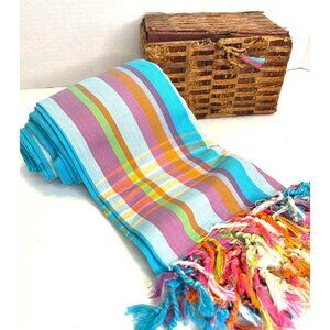 Kenya Africa Tribal Ethnic Scarf Beach Towel Wrap Safari Cotton Table Cloth READ